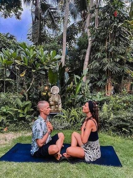 Meditazione in giardino