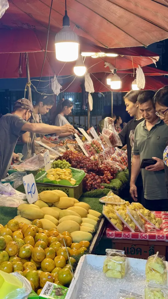 mercato di vegetali in Thailandia