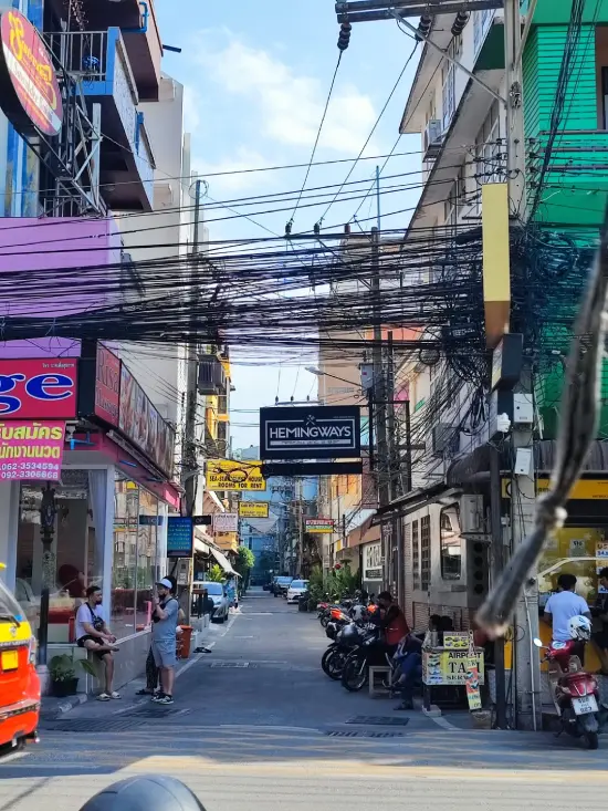 Città di Pattaya - vista di una piccola via