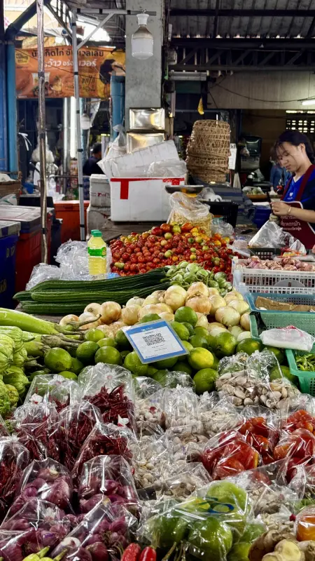 Mercato di frutta e verdure