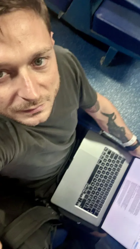 Lavorare in viaggio - io in treno