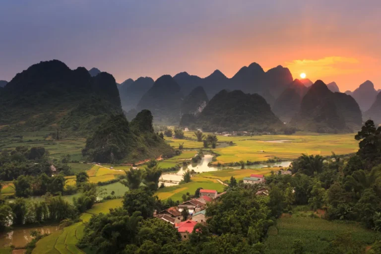 Una città del Vietnam del Nord