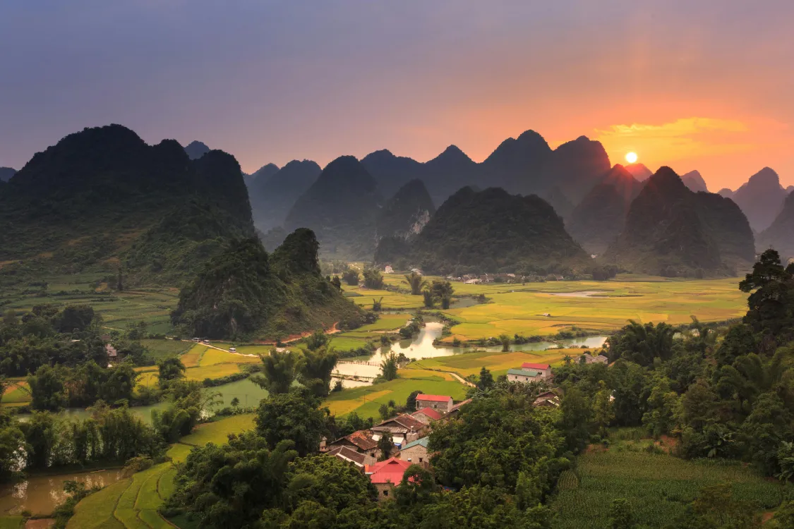 Una città del Vietnam del Nord