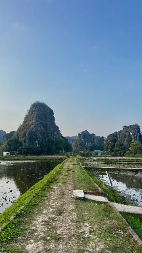 Una strada a Ninh Binh