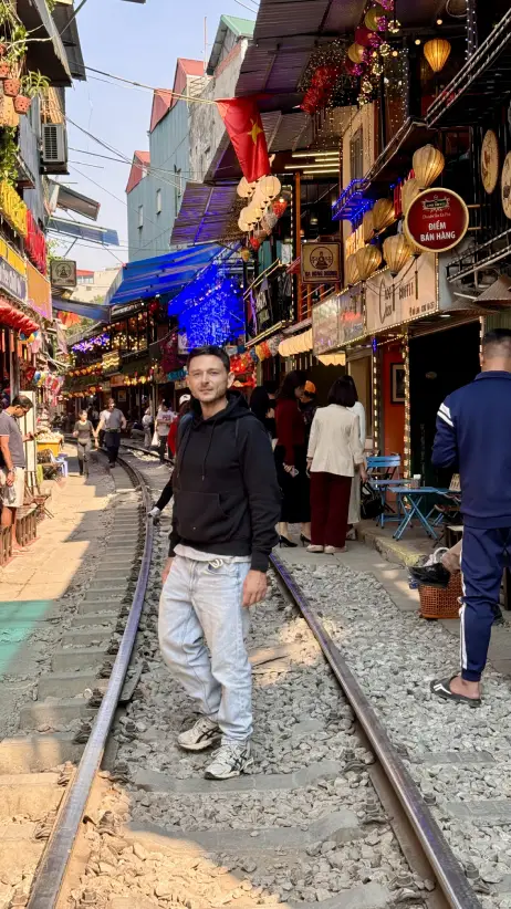 Io ad Hanoi in train street