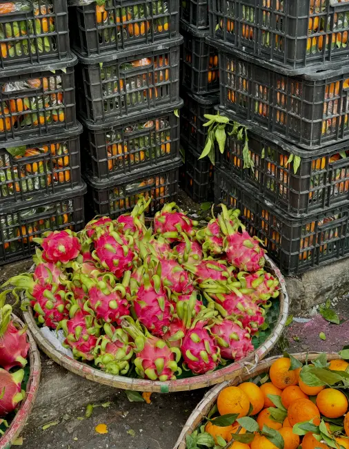 Frutta in Vietnam dentro un cesto