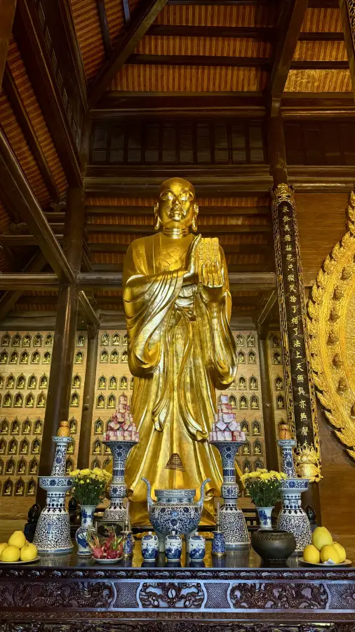 statue dorate alla pagoda di Vietnamita
