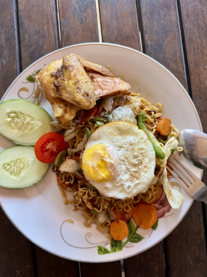 un piatto di Noodles indonesiani