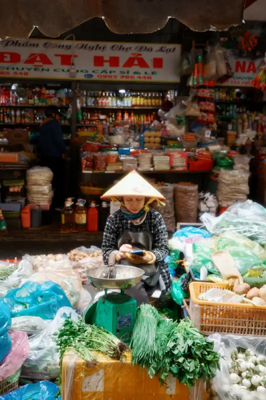il mercato centrale di Dalat in Vietnam