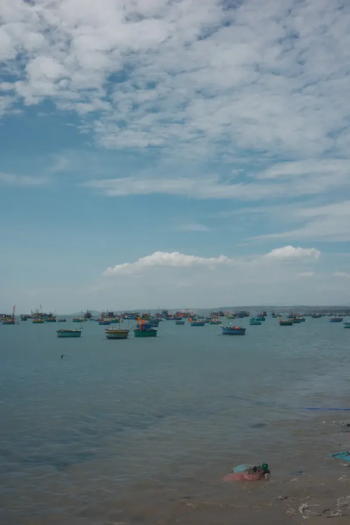 Barche dei pescatori a Mui Ne