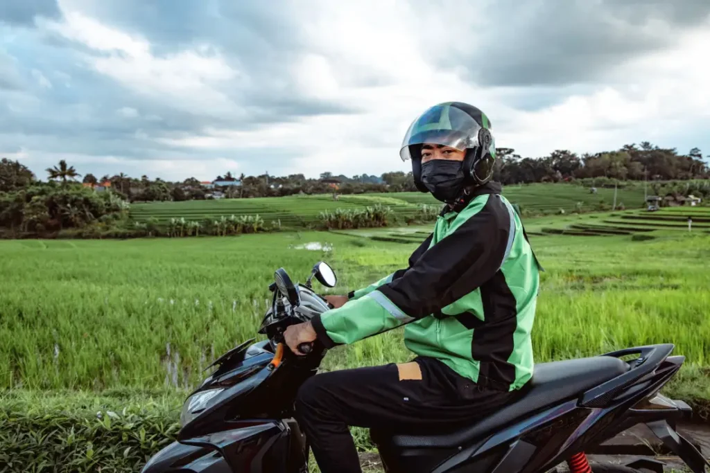 Un autista grab a Bali
